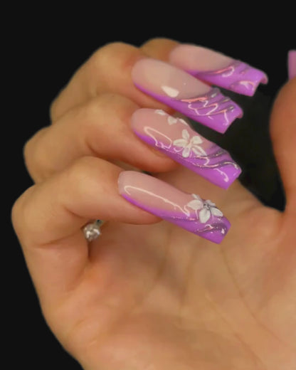 Faux ongles réutilisables « CAPUCINE »